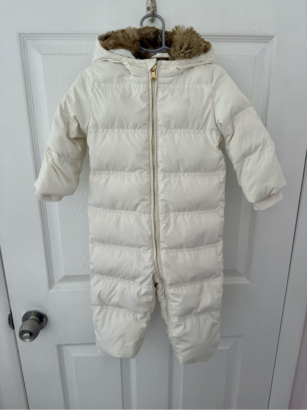 Baby Ralph Lauren Down and Feather Snowsuit Size 12M